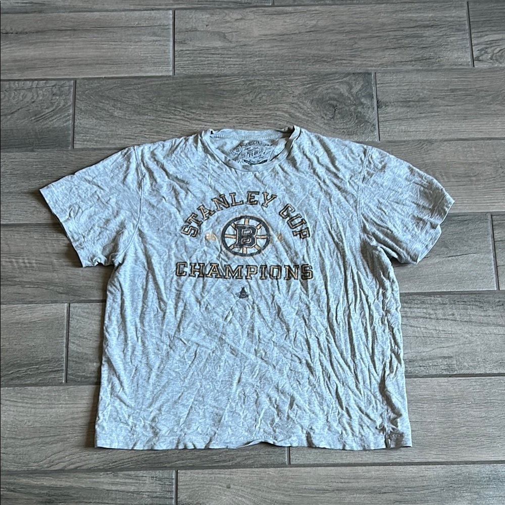 Gray Crew Neck Short Sleeve Tee